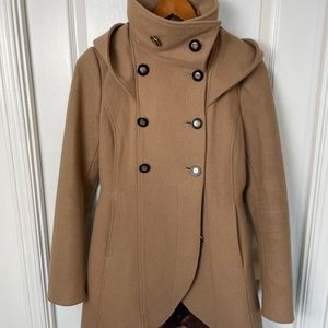 Soia & kyo hood wool coat with pockets Tulip double breasted XS